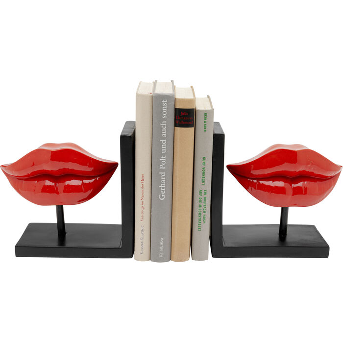 Bookend Lips Red (2/Set)